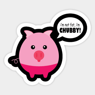 Chubby Pig - Cute Piggy Sticker